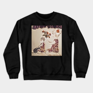 International Mother's Day Painting with Flowers Crewneck Sweatshirt